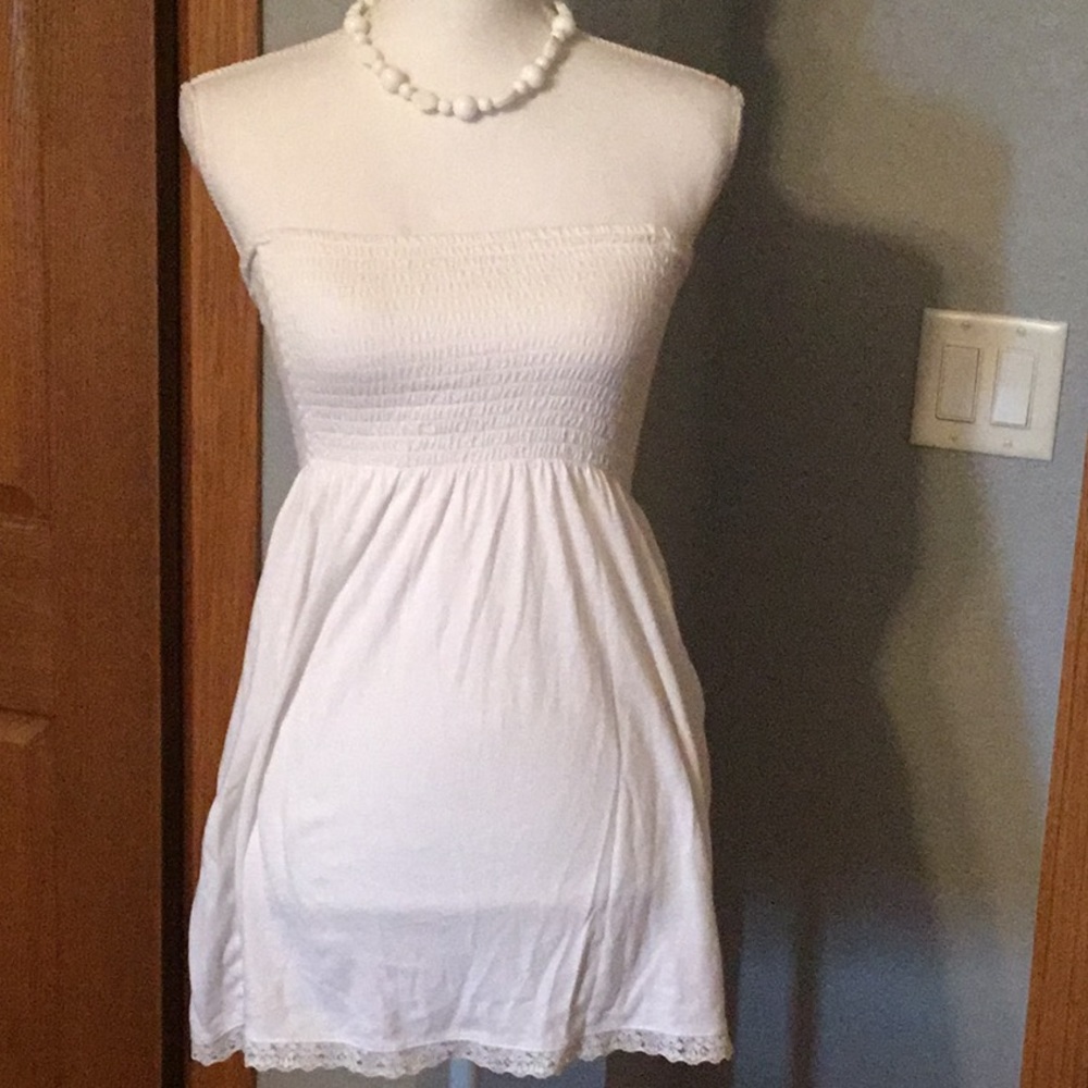 Tube top/tunic, white, sz M